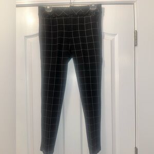 Elle Black Grid Pattern Pants